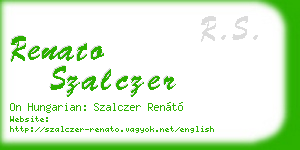 renato szalczer business card