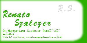 renato szalczer business card